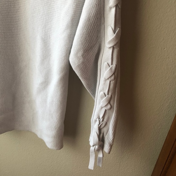 SALE Lord & Taylor Lace Up Sleeve Sweater - Picture 2 of 6